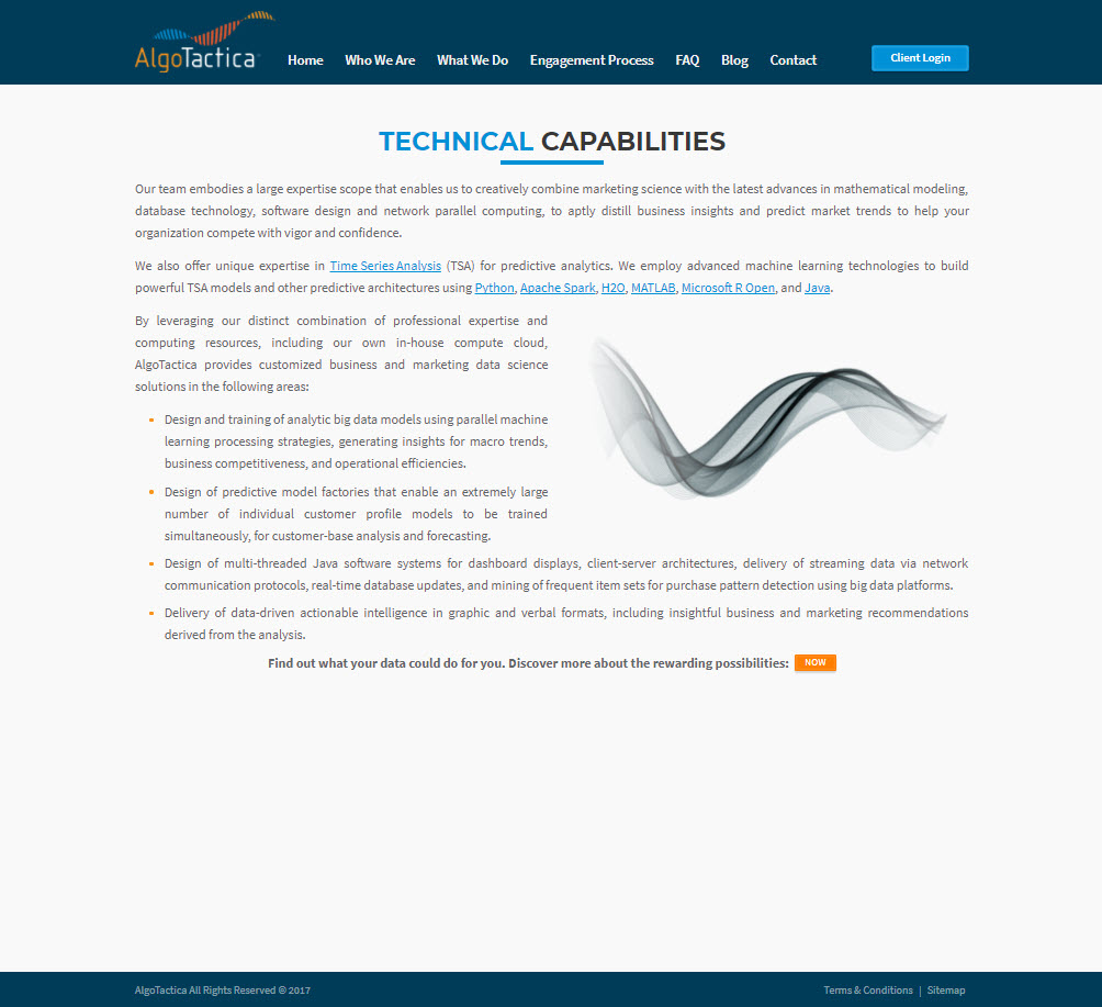 CryoDragon Website Design AlgoTactica Technical Capabilities Page ...