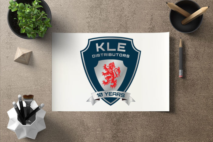 CryoDragon (Kitchener Waterloo Cambridge Graphic Design) KLE Distributors 10 Year Logo