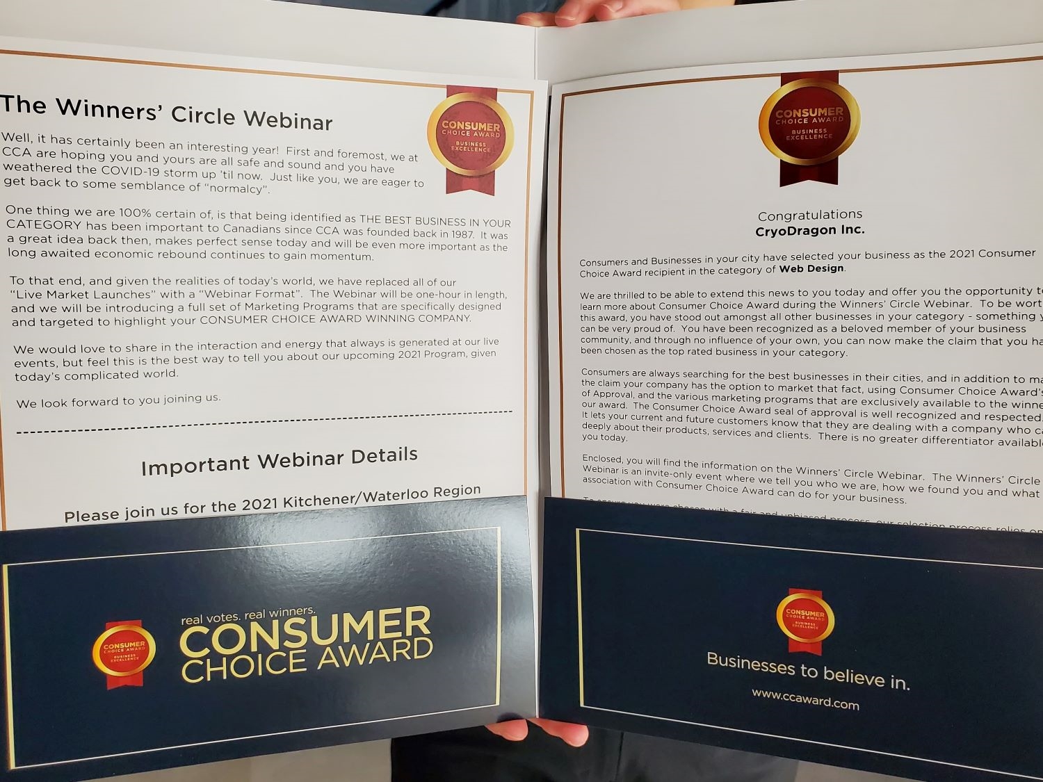 CryoDragon wins 2021 Consumer Choice Award CryoDragon wins 2021 Consumer Choice Award