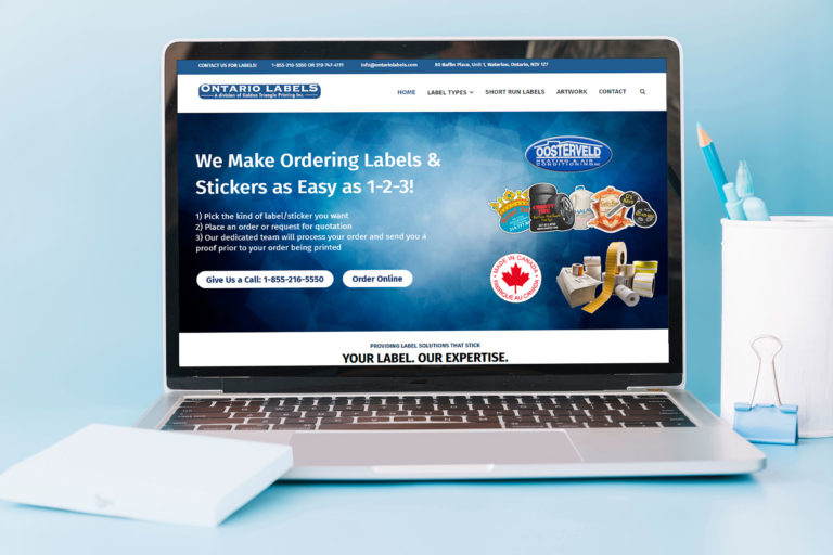 Kitchener Waterloo E-Commerce Website Design: Ontario Labels Kitchener Waterloo E-Commerce Website Design: Ontario Labels