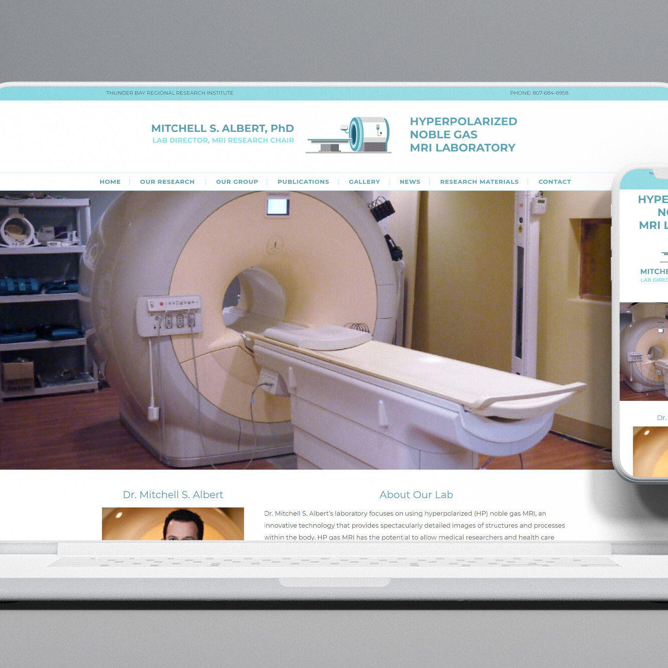 CryoDragon Ontario Website Design - HP Gas MRI Lab